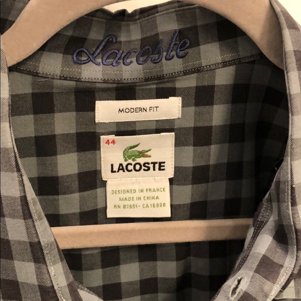 Lacoste men’s button down shirt